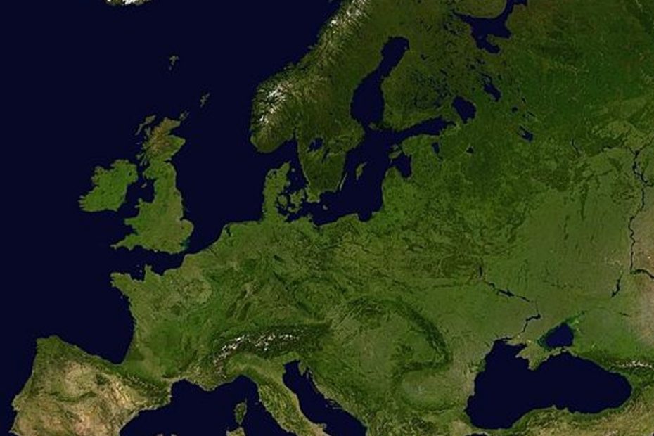 Photographie satellite de l'Europe