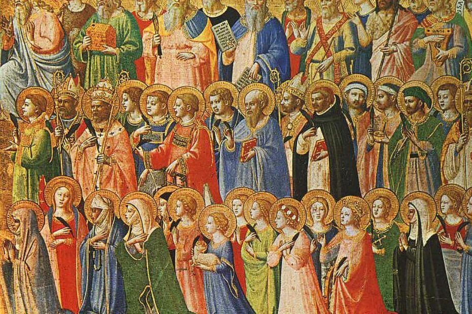 Précurseurs du Christ avec les saints et les martyrs (1424/1425) Peinture de Fra Angelico