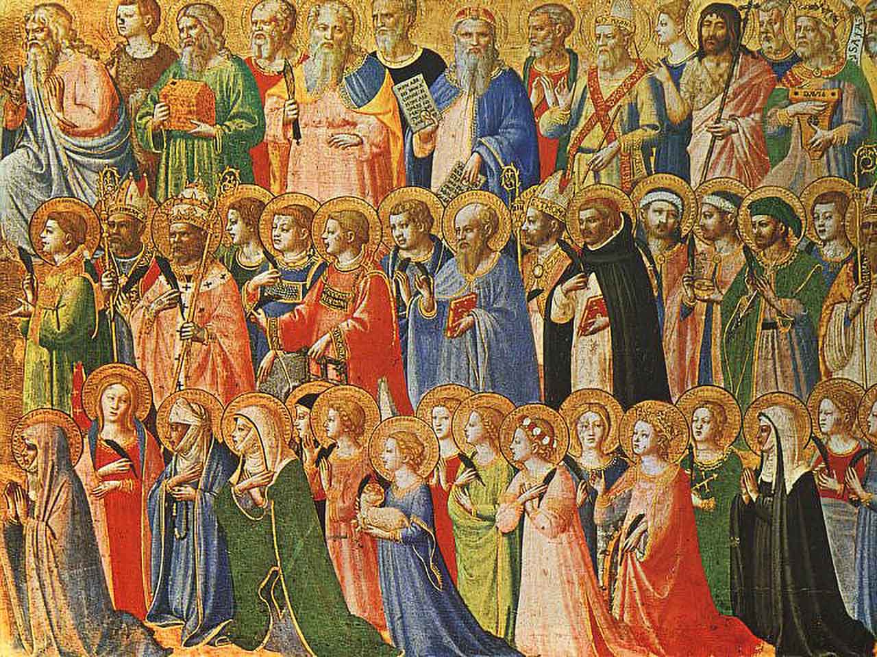 Précurseurs du Christ avec les saints et les martyrs (1424/1425) Peinture de Fra Angelico
