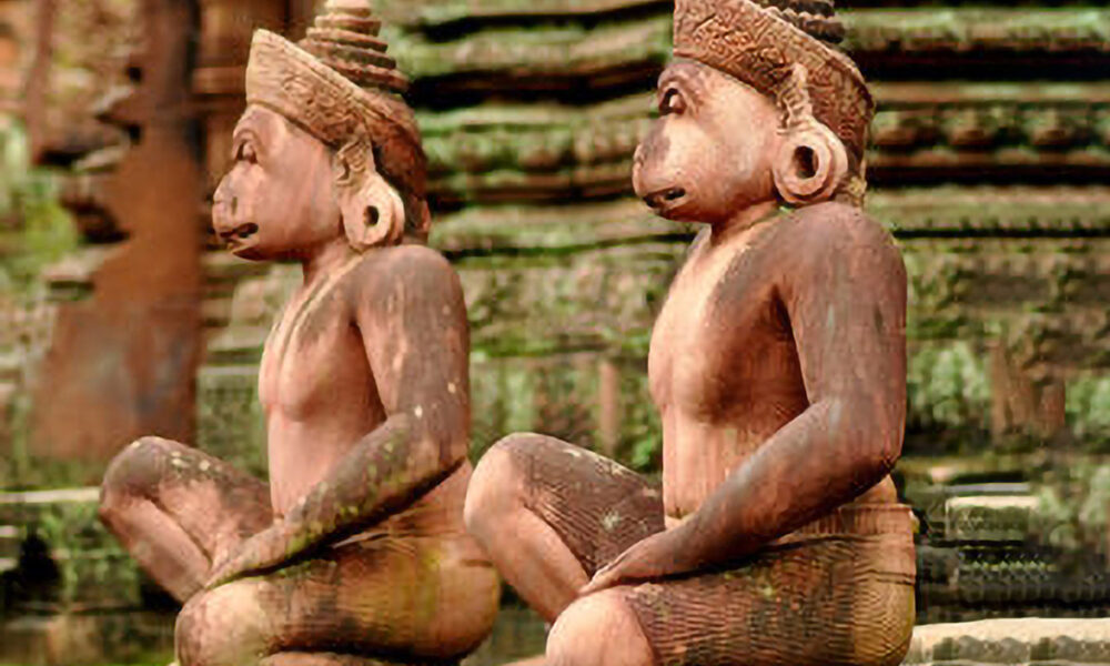 2 Sculptures à Banteay Srei au Cambodge