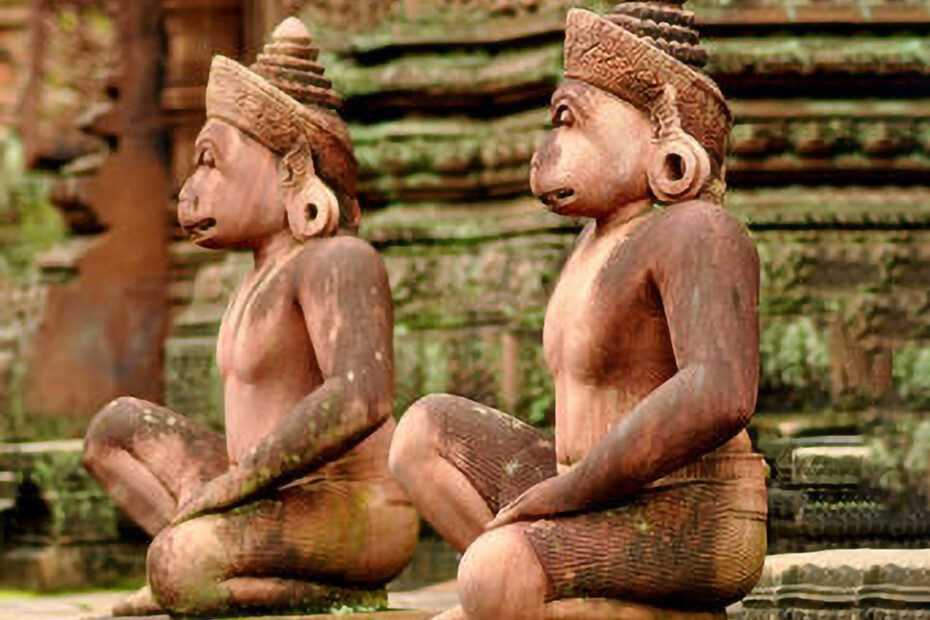 2 Sculptures à Banteay Srei au Cambodge