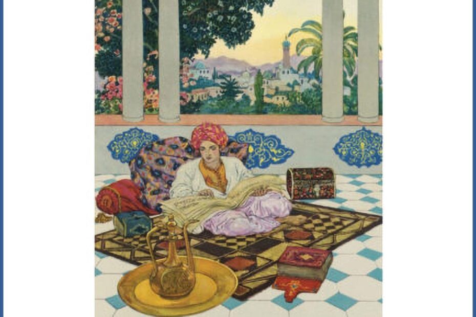 Personnage assis représentant la parabole de la vraie science de la vie